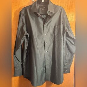 Paul Fredrick Dark Green Classic Fit Non-Iron Mens Dress Shirt. 16x34